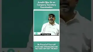 Ojha Sir on Company Secretary Examination 🤔 #Shorts