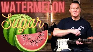 Watermelon Sugar Guitar Lesson / Tutorial - How to Play on Acoustic and Electric (Easy to Hard)