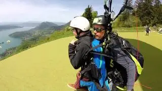 video decollage parapente biplace &agrave; Annecy