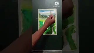 Beautiful nature of painting by ajeetart #shorts #ajeetart #easypainting #landscapepainting