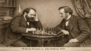 Wilhelm Steinitz vs  John Halford &bull; Casual game, (1868)