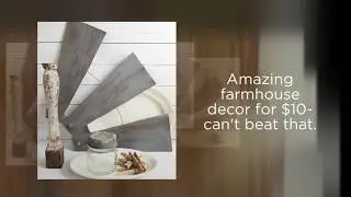 DIY Farmhouse Style Windmill Wall Decor from Ceiling Fan Blades by Sadie Seasongoods