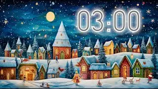 3 Minute Christmas Timer 🎵 with Music (4K) 🎄