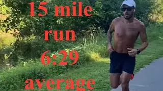 TRAINING FOR MY FIRST MARATHON. 15 MILE LONG RUN 6:29 PACE. MY LONGEST RUN IN 11 YEARS 🔥🔥🔥