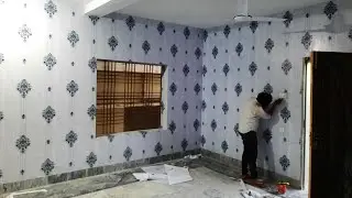 3D Wallpaper Printing and Pasting 2020 | Flex Wallpaper it's Amazing