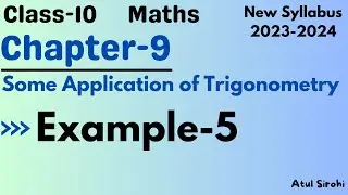 Example-5 | Class 10 Maths | Chapter 9 Some Applications of Trigonometry | Height and Distance