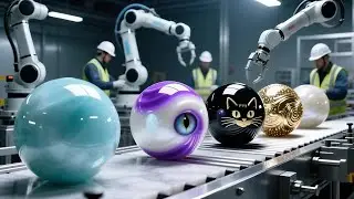Inside a Glass Marble Factory: Recycled Glass Transformed Into Mirror-Gloss Marbles (Full Process)