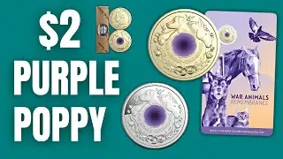 $2 War Animals Remembrance C Mint Purple Poppy (In Hand Detailed review)