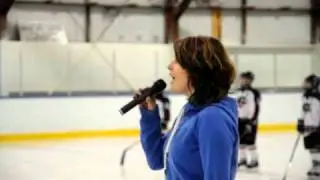 14 yr old Megan Rutledge, singing Oh Canada rep B hockey tournament