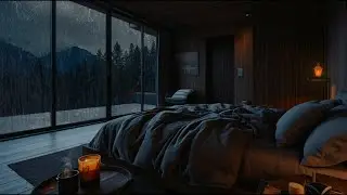 LIVE 🔴 Cozy Rain & Soft Piano in a Wooden Cabin 🌧️ Deep Sleep, Relax & Study | CalmNature ASMR