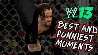 The Best and Funniest Moments of WWE 13! Glitchamania! Crazy RKO off the Ladder through a Table