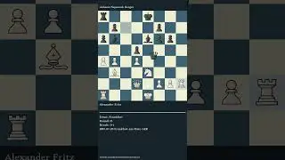 Alexander Fritz vs Johann Nepomuk Berger | Round 15 | Frankfurt am Main, 1887 #chess