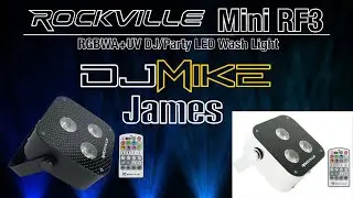 Rockville MINI RF3 RGBWA+UV Long Range Battery Up light