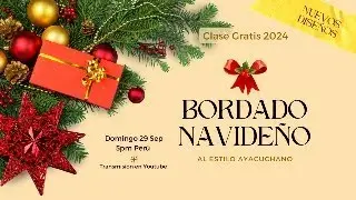 Clase Gratis de Bordado Navideño al estilo ayacuchano 2024 (Diseños Nuevos)