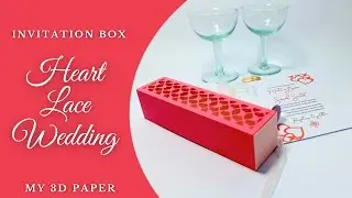 Wedding Heart Lace Invitation Box and Candy Holder Box | Cricut Design Space | DIY Svg Template