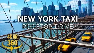 New York Taxi Rooftop Drive on Times Square - 4K 360 VR Video!