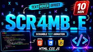 Text Scramble Effect with Pure CSS & JS 🔥 | Mind Blowing Hover Animation