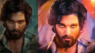 Allu Arjun Digital Painting Pushpa | Allu Arjun Pushpa Digital Painting #shorts