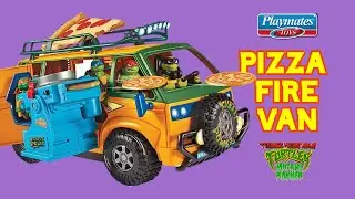 ¡🍕PIZZA TIME!  🐢 Abriendo y armando la 🚗 NUEVA PIZZAFIRE VAN de TMNT Mutant Mayhem de Playmates