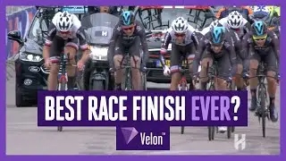 One of the all-time great finishes to a bike race 😲🤯