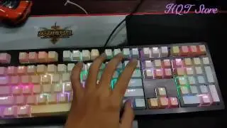B&agrave;n ph&iacute;m cơ Ducky Shine 5 + Rainbow Keycap