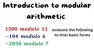 introduction to Modular arithmetic( the basics)