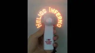 Message programming led mini portable fan led lighting promotional text mini fan