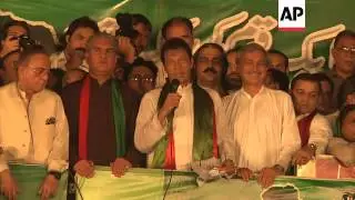 Cricketer turned politician Imran Khan continues to lead anti-government protests