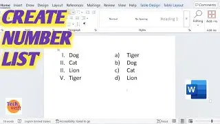 how to create number list in ms word ll numbering in Microsoft Word ll laptop/ PC windows11 