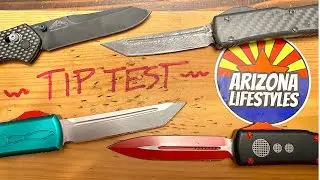 Clone Knife Tip Test Compilation from my Reviews of Fake Knives strength and durability