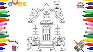Cute Kids House Drawing