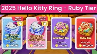 Getting the 2025 Hello Kitty Ruby Ring after a series of failed attempts. UNO Mobile! Ring Royale