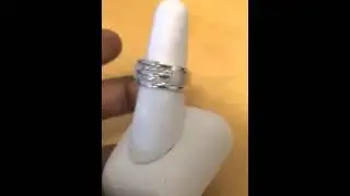 Mens Diamond Wedding Band Ring in 14k White Gold