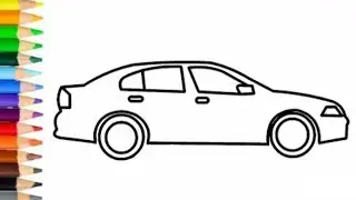 Bolalar uchun mashina rasm chizish/How to draw Car for kids/ Рисование автомобиль для детей