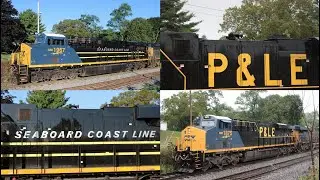 CSX 1875 P&LE and CSX 1967 SCL Heritage Units Both Leading CSX I115 in New Franklin, PA!!