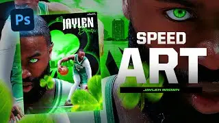 Jaylen Brown Boston Celtics | Sports Graphic | Photoshop Speed Art