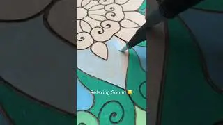 Sound On 🔊 #ASMR with Soothing Brush Strokes🖌️ #satisfying #painting #arttherapy #mandala #colouring