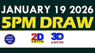 5pm Lotto Result Today January 19 2026 PCSO