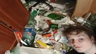 уборка САМОЙ ГРЯЗНОЙ комнаты с бутылками