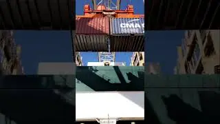 Load Double Pic 20s #containers #ship #crane #boston #longshoreman #union
