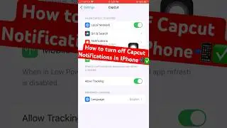 How to turn off Capcut Notifications in IPhone📲✅ #iphone #capcut #notifications #tutorial