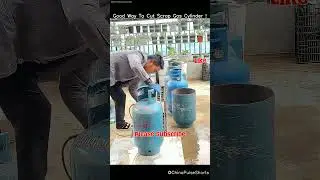 How to Cut a Scrap Gas Cylinder Safely 🔥🛠️ #metalwork #gasprojects