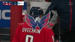 Alex Ovechkin hits the post vs Blue Jackets (18 nov 2022)