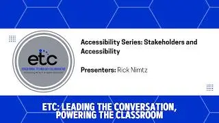 Accessibility Series: Stakeholders and Accessibility