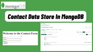 How To Store Contact Form Data In Database In MongoDB | Contact Form Store In MongoDB