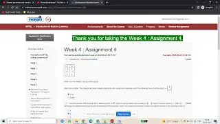 Week 4 | Assignment 4 | Introduction to Machine Learning | IIT  |  NPTEL SOLUTIONS  | Deep Learning