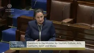 Catherine Connolly TD:Questions to the Minister for Tourism, Culture, Arts, Gaeltacht, Sport &Media