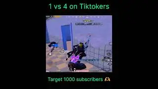 1 vs 4 on Tiktokers #commandoplays #commandolive #pubgmobile #bgmi