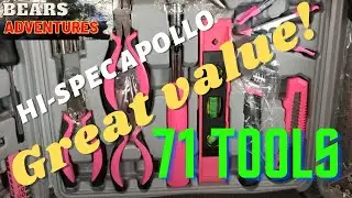 Hi-Spec APOLLO 71 Piece Pink Household DIY tool kit set. Unboxing, demonstration and thoughts.
