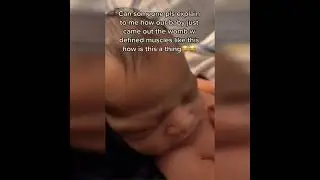 Newborn with defined muscles..